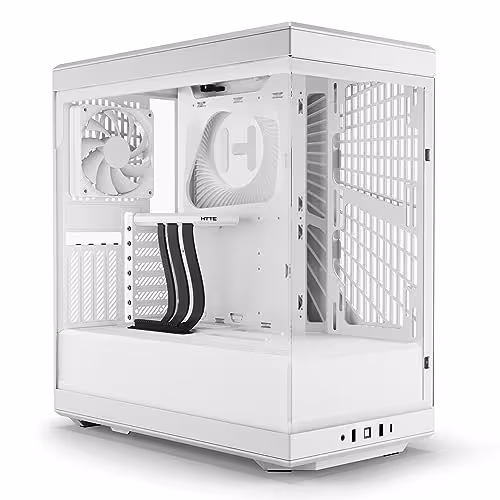 HYTE Y40 ATX Mid Tower Tempered Glass Side Panel (Snow White)