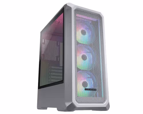 COUGAR Archon 2 Mesh RGB ATX Mid Tower Tempered Glass Side Panel (White)