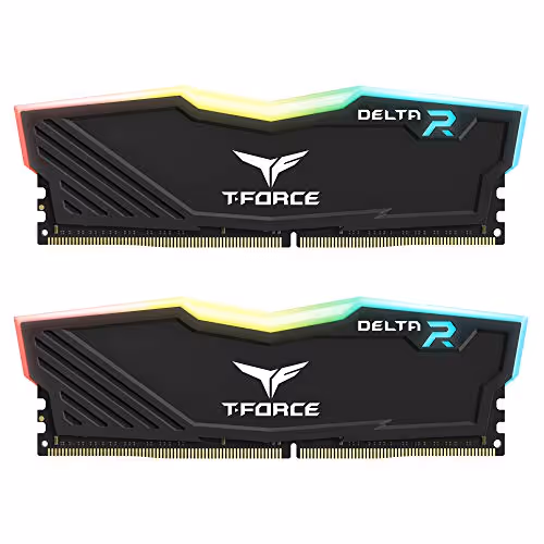 TEAM GROUP T-Force Delta RGB (16GB, 2X8GB, 3600 MHz, CL18, Black, New)