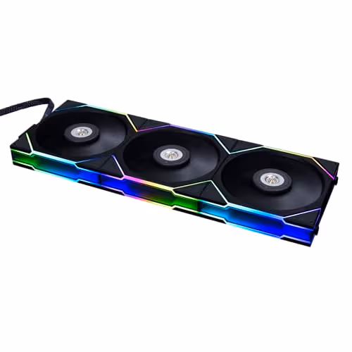 LIAN LI UNI FAN TL LCD RGB 3 Fan (Black)