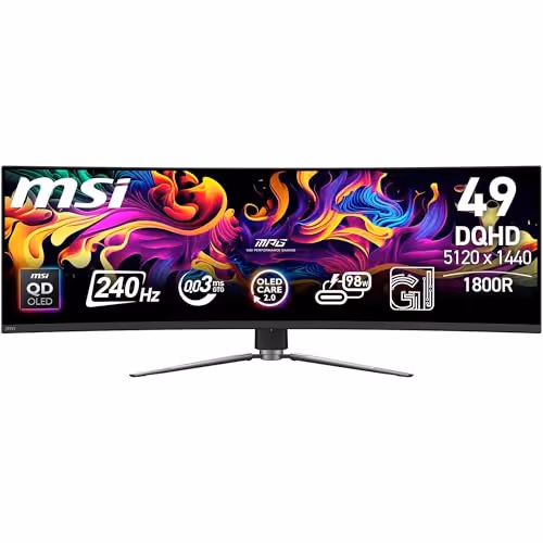 MSI MPG 491CQPX QD-OLED 49 QD-OLED Curved Monitor (Black)