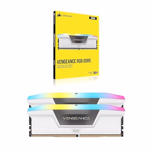 CORSAIR Vengeance RGB (32GB, 2X16GB, 6000 MHz, CL40, White)