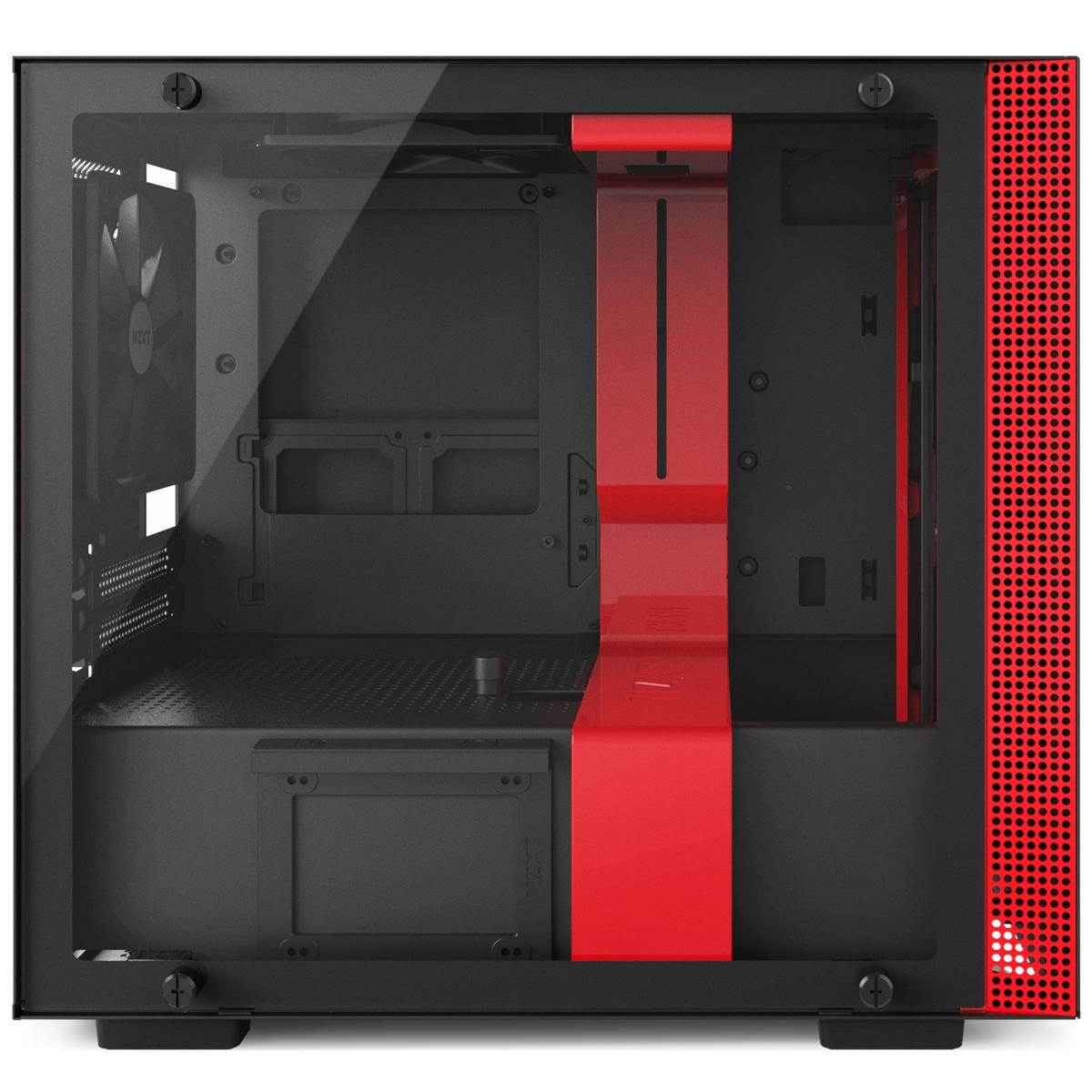 NZXT H200 Mini-ITX Tower Tempered Glass Side Panel (Black Red)