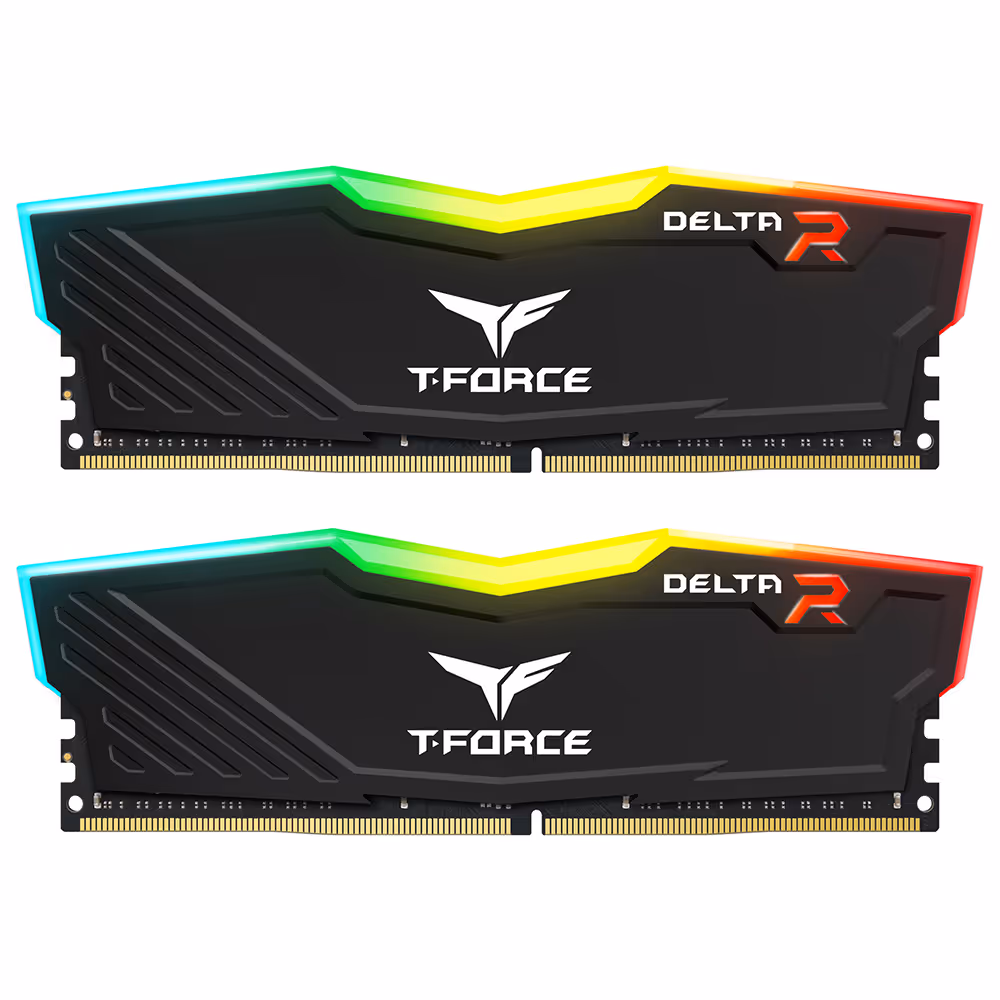 TEAM GROUP T-Force Delta RGB (16GB, 1X16GB, 3200 MHz, CL18, Black, New)