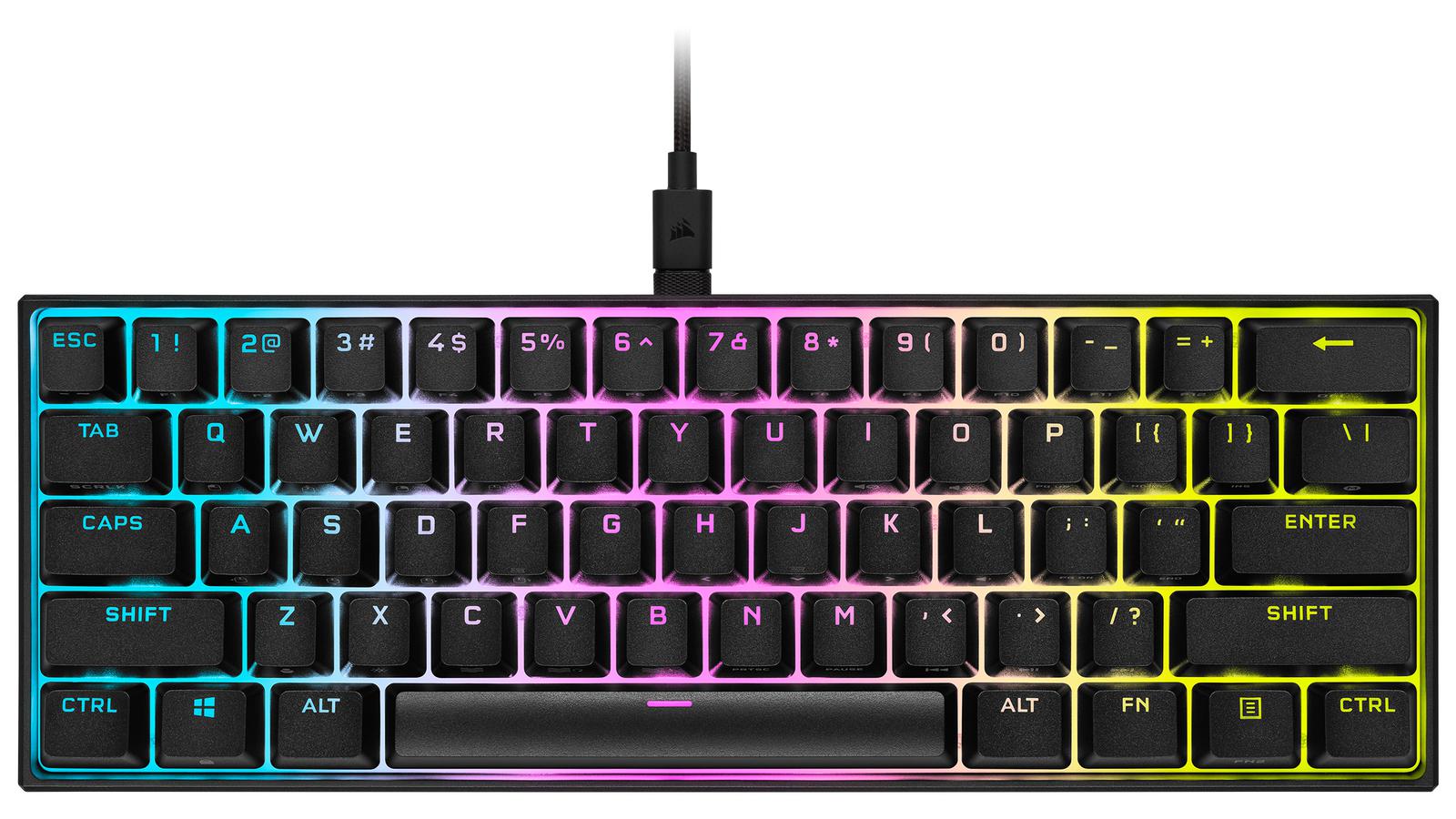 CORSAIR K65 RGB MINI RGB Wired Mini Keyboard (Red Black)