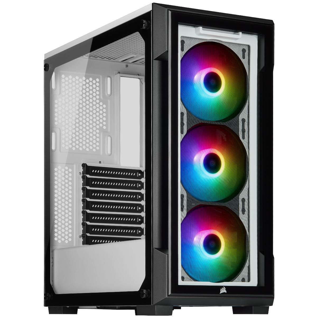 CORSAIR iCUE 220T RGB ATX Mid Tower Tempered Glass Side Panel (White)