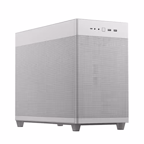 ASUS Prime AP201 Micro ATX Mini Tower Mesh Side Panel (White)