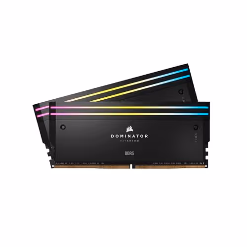 CORSAIR Dominator Titanium RGB (64GB, 2X32GB, 6600 MHz, CL32, Black)