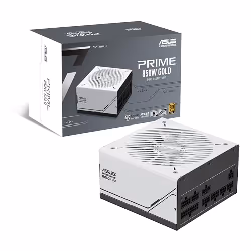 ASUS Prime AP- Fully Modular 80+ Gold Certified (850W, White)