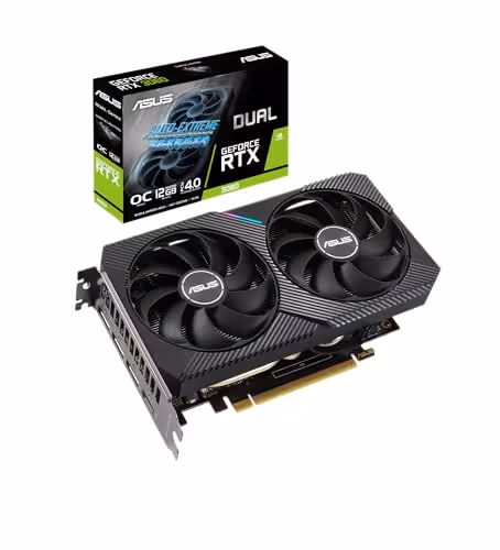 ASUS Dual GeForce RTX 3060 V2 OC Edition GDDR6 (12GB VRAM, Black)