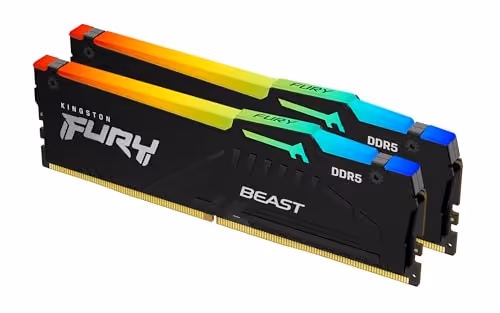 KINGSTON FURY Beast RGB (64GB, 2X32GB, 6000 MHz, CL30, Black, New)