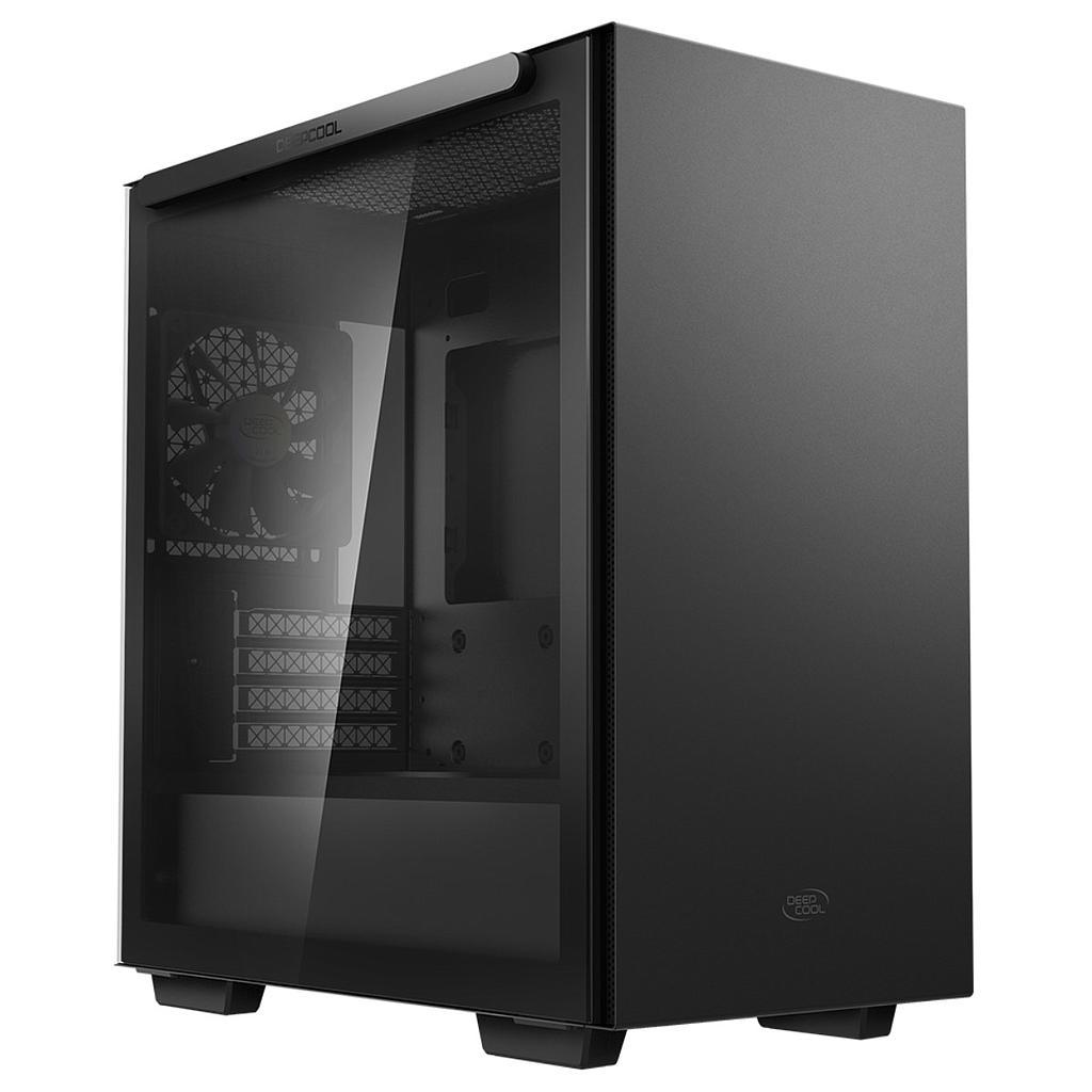 DEEPCOOL MACUBE 110 Micro ATX Mini Tower Tempered Glass Side Panel (Black)
