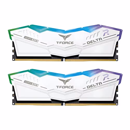 TEAM GROUP T-Force Delta RGB (64GB, 2X32GB, 6000 MHz, CL38, White, New)