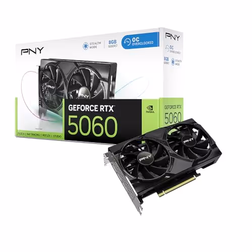 PNY OC GeForce RTX 5060 GDDR7 (8GB VRAM, Black)