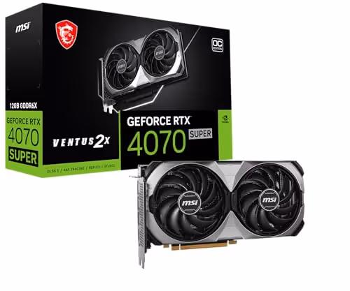 MSI VENTUS 2X OC GeForce RTX 4070 SUPER GDDR6X (Silver)