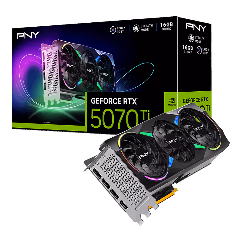 PNY ARGB EPIC-X RGB GeForce RTX 5070 Ti GDDR7