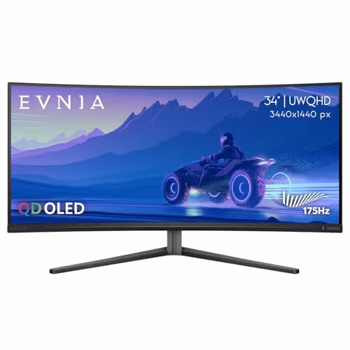 PHILIPS Evnia 34M2C6500 34 QD-OLED Curved Monitor (Dark Slate)