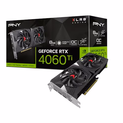 PNY XLR8 Gaming VERTO OC GeForce RTX 4060 Ti GDDR6 (8GB VRAM)