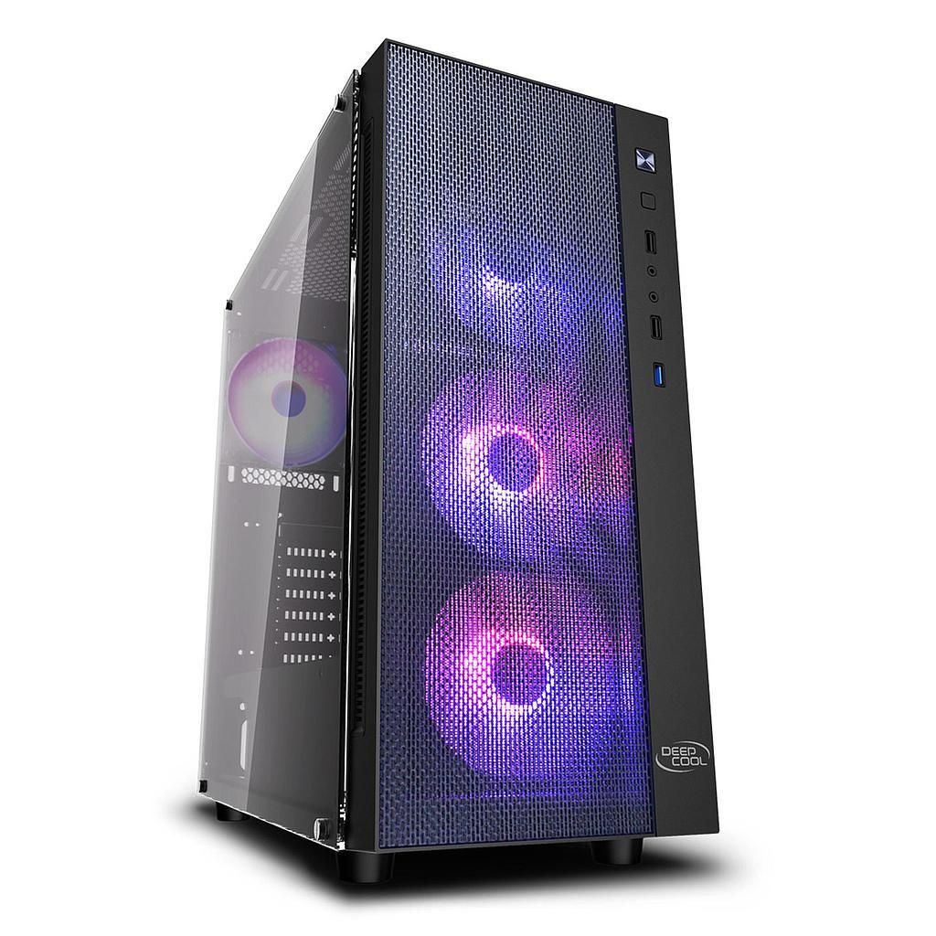 Deep Cool MATREXX 55 MESH ADD-RGB 4F ATX Mid Tower Tempered Glass Side Panel (Black)