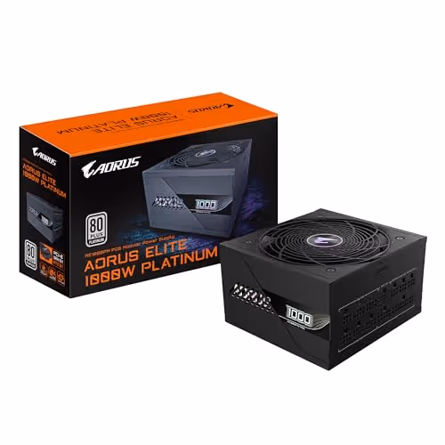 GIGABYTE AORUS ELITE P1000 Fully Modular 80+ Platinum Certified (1000W, Black)