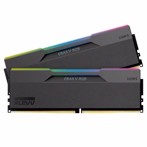 KLEVV CRAS V RGB (64GB, 2X32GB, 6400 MHz, CL32, Obsidian Black)