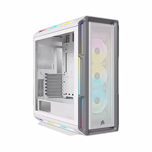 CORSAIR iCUE 5000T RGB ATX Mid Tower Tempered Glass Side Panel (White)