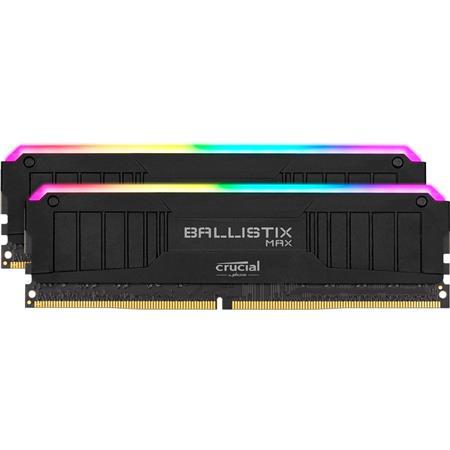 CRUCIAL Ballistix Max RGB DDR4 Desktop Memory (32GB, 2X16GB, 4000 MHz, CL18, Black)