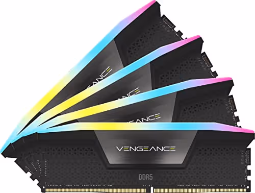 CORSAIR Vengeance RGB (96GB, 4X24GB, 6400 MHz, CL32, Black)