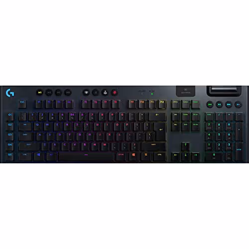 LOGITECH G915 Lightspeed RGB Wireless Gaming Keyboard (Logitech Gl Tactile, Black)