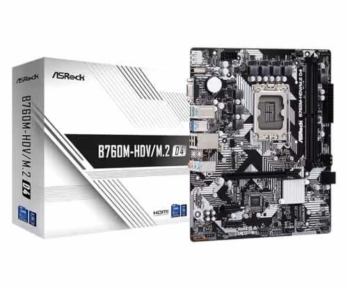 ASROCK B760M-HDV/M.2 Micro ATX (DDR4, New)