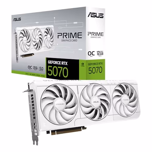 ASUS PRIME OC GeForce RTX 5070 GDDR7 (White)