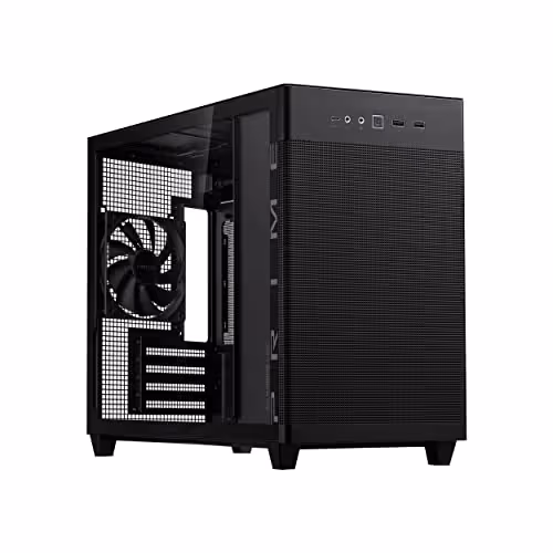 ASUS Prime AP201 Micro ATX Mini Tower Tempered Glass Side Panel (Black)