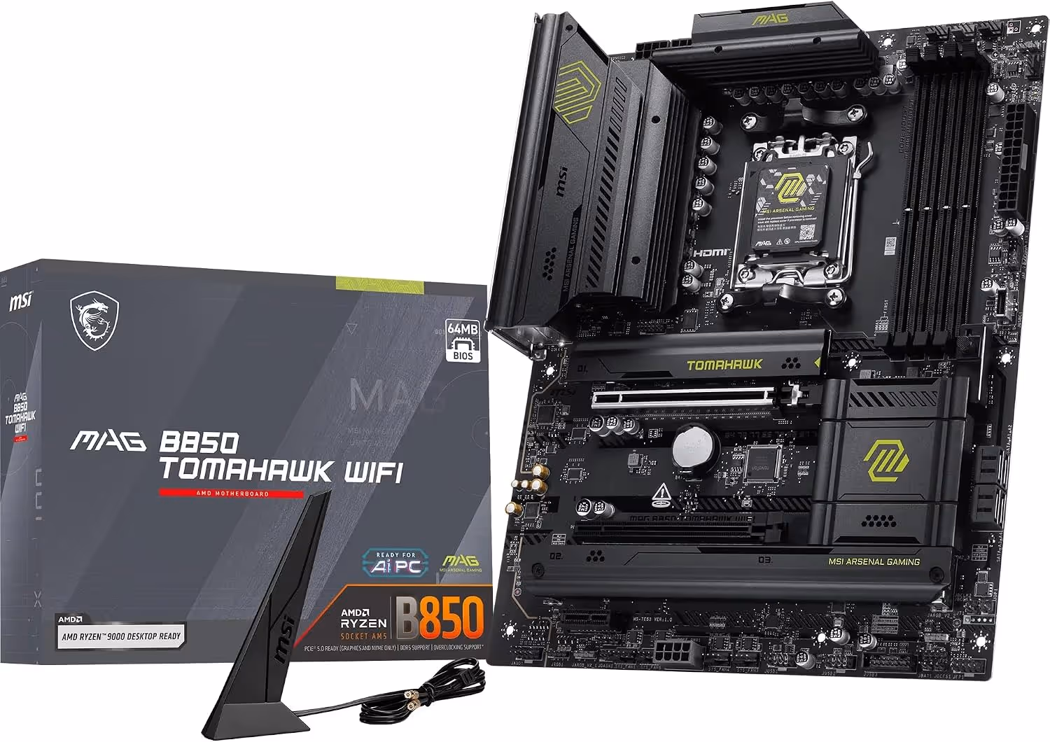 MSI MAG B850 TOMAHAWK WIFI AMD ATX Motherboard