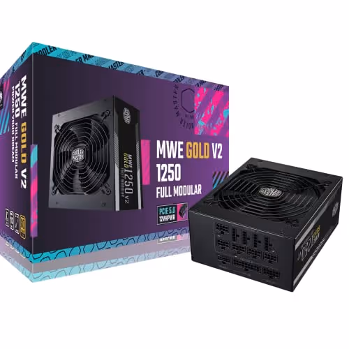COOLER MASTER MWE Gold V2 ATX Fully Modular 80+ Gold Certified (1250W, Black)