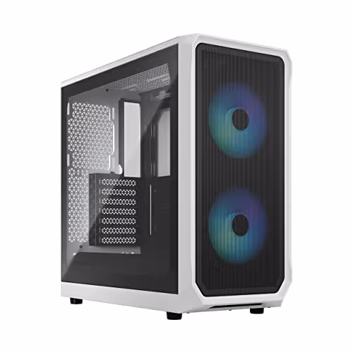 Fractal Design Focus 2 RGB ATX Mid Tower Tempered Glass Side Panel (White)
