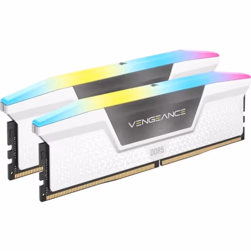 CORSAIR Vengeance RGB (64GB, 2X32GB, 6400 MHz, CL32, White)
