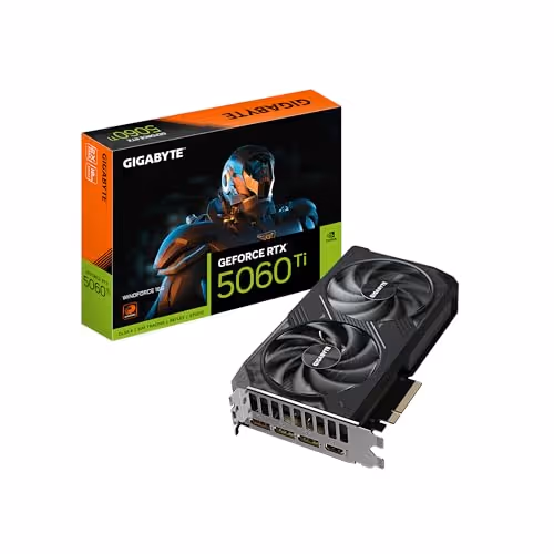 GIGABYTE WINDFORCE GeForce RTX 5060 Ti GDDR7 (16GB VRAM, Black)