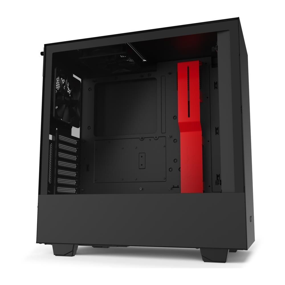 NZXT H510i ATX Mid Tower Tempered Glass Side Panel (Matte Black Red)