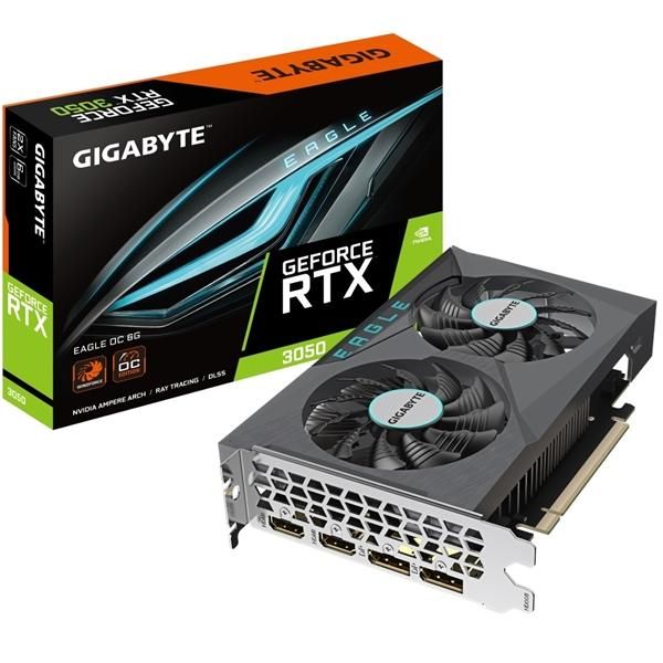GIGABYTE GeForce RTX 3050 Eagle OC Graphics Card (6GB VRAM, Black)