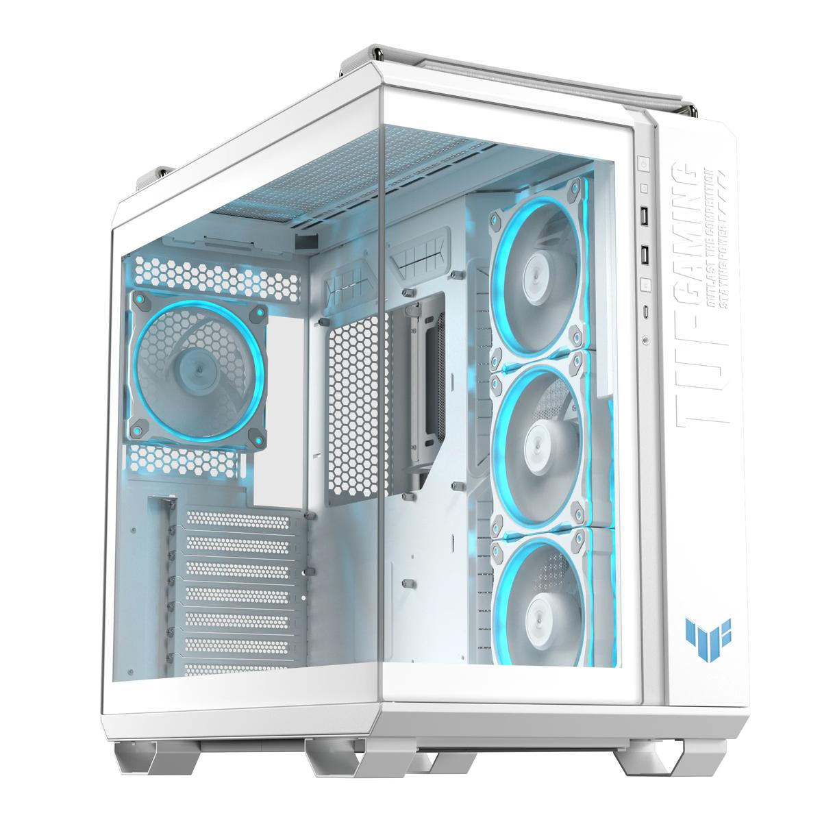 ASUS TUF Gaming GT502 Horizon ARGB ATX Mid Tower Tempered Glass Side Panel (White)