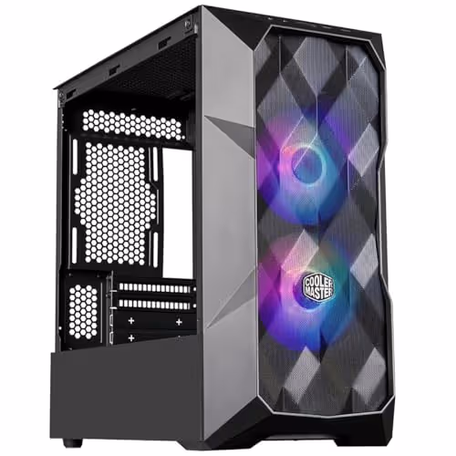 COOLER MASTER TD300 Mesh Micro ATX Mini Tower Tempered Glass Side Panel