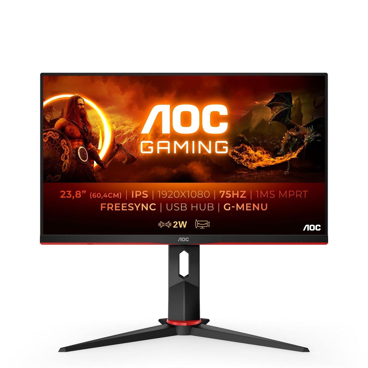AOC 24G2U5/BK 23.8 IPS Monitor (Black Red)