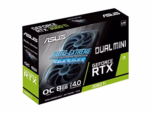 ASUS DUAL MINI OC V2 GeForce RTX 3060 Ti LHR GDDR6 (8GB VRAM)