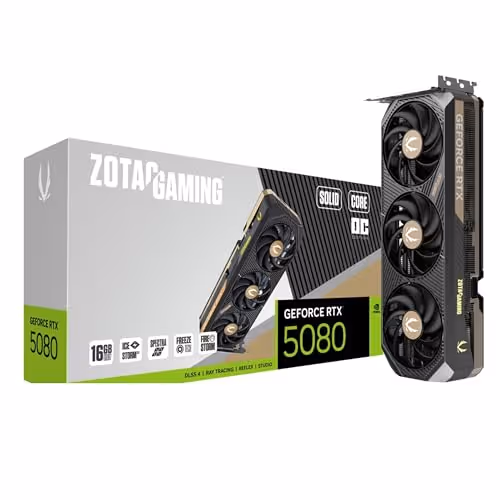 ZOTAC GAMING SOLID CORE OC GeForce RTX 5080 GDDR7 (Black)