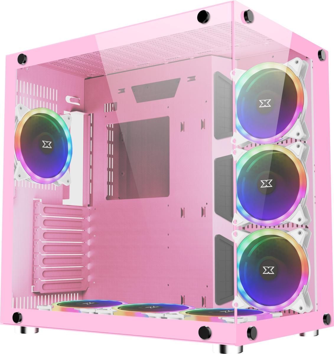 XIGMATEK Aquarius Plus Queen ATX Mid Tower Tempered Glass Side Panel