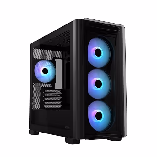 ASUS A23 PLUS Micro ATX Mid Tower Tempered Glass Side Panel (Black)