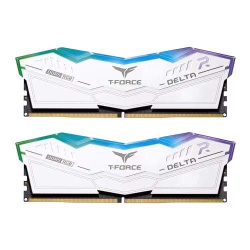 TEAM GROUP T-Force Delta RGB (32GB, 2X16GB, 6000 MHz, CL38, White, New)