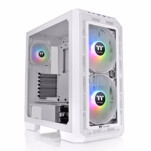 THERMALTAKE View 300 MX Snow TG ARGB ATX Mid Tower Tempered Glass Side Panel