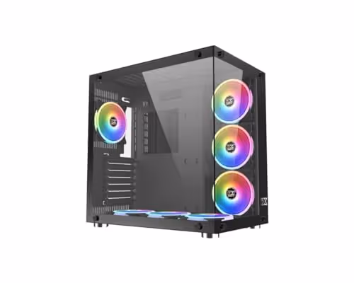 XIGMATEK Aquarius Plus Arctic ATX Mid Tower Tempered Glass Side Panel (Black)