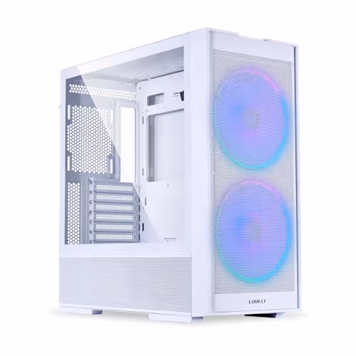 LIAN LI LANCOOL 206 ATX Mid Tower Tempered Glass Side Panel (White)